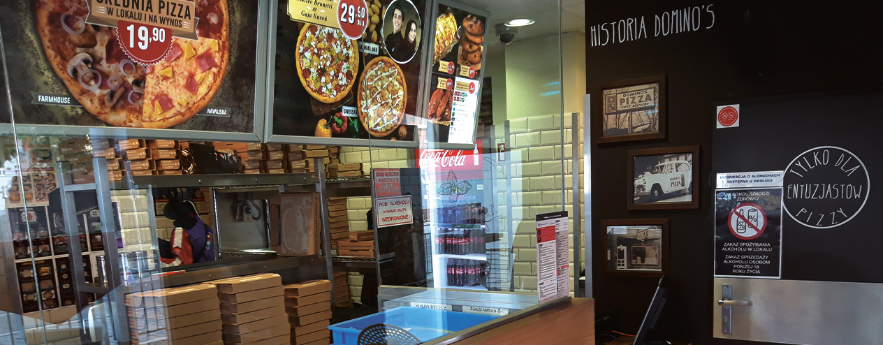 Strefa pizzera Pizzeria Domino’s we Wrocławiu na ulicy Kościuszki