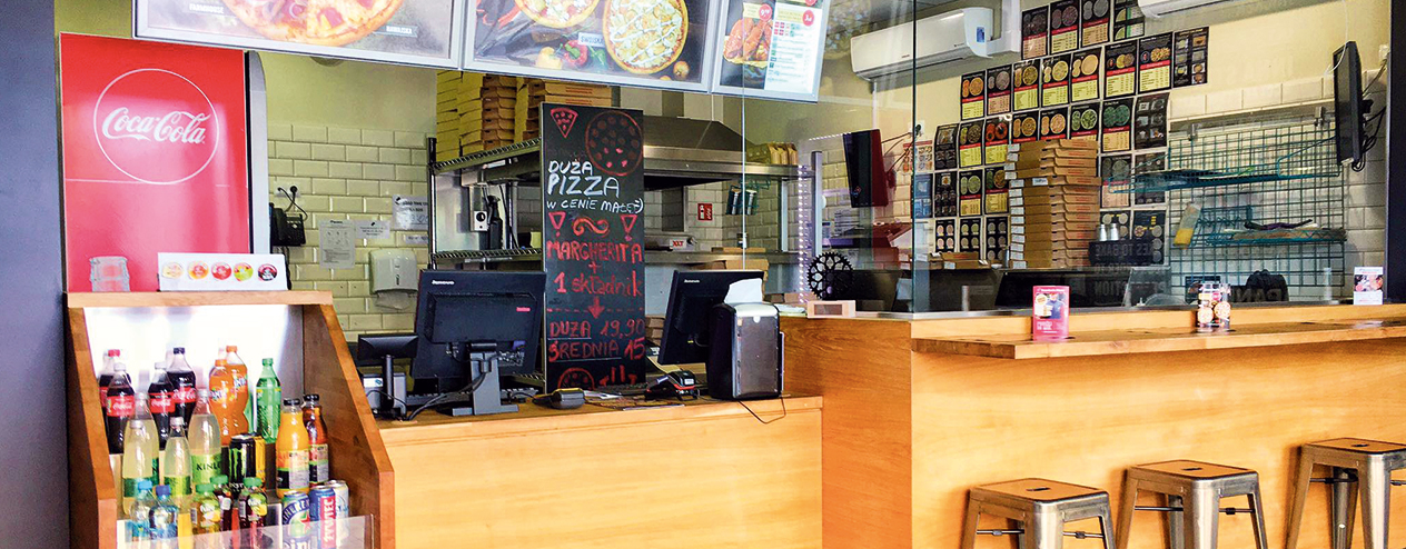 Strefa pizzera Pizzeria Domino’s w Toruniu na ulicy Lelewela