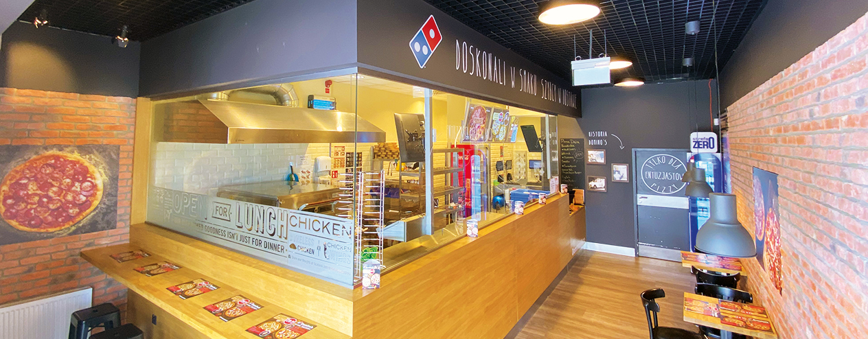 Strefa pizzera Pizzeria Domino’s we Wrocławiu na ulicy Maślickiej