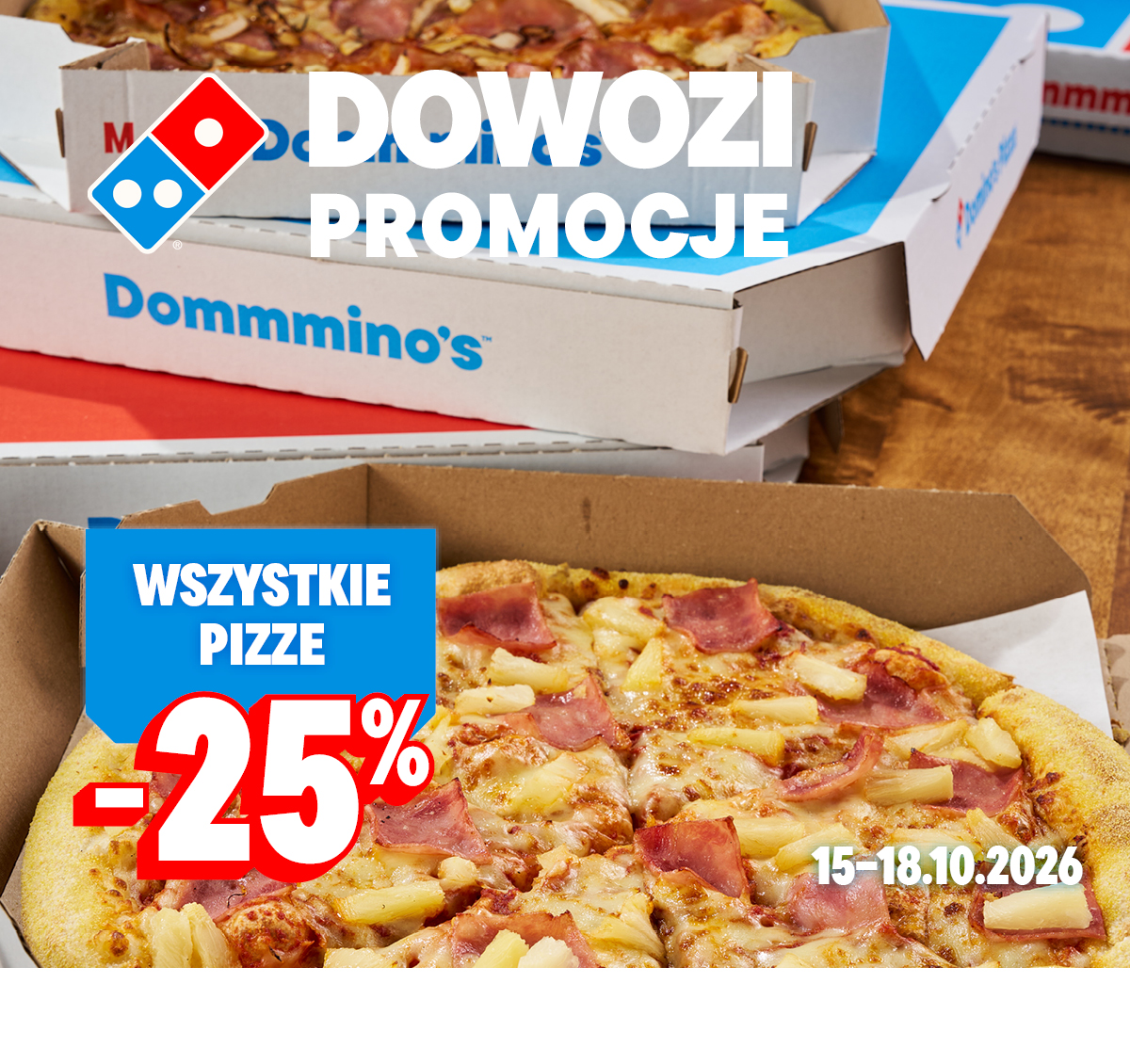Wszystkie pizze -25% - 15-18.10