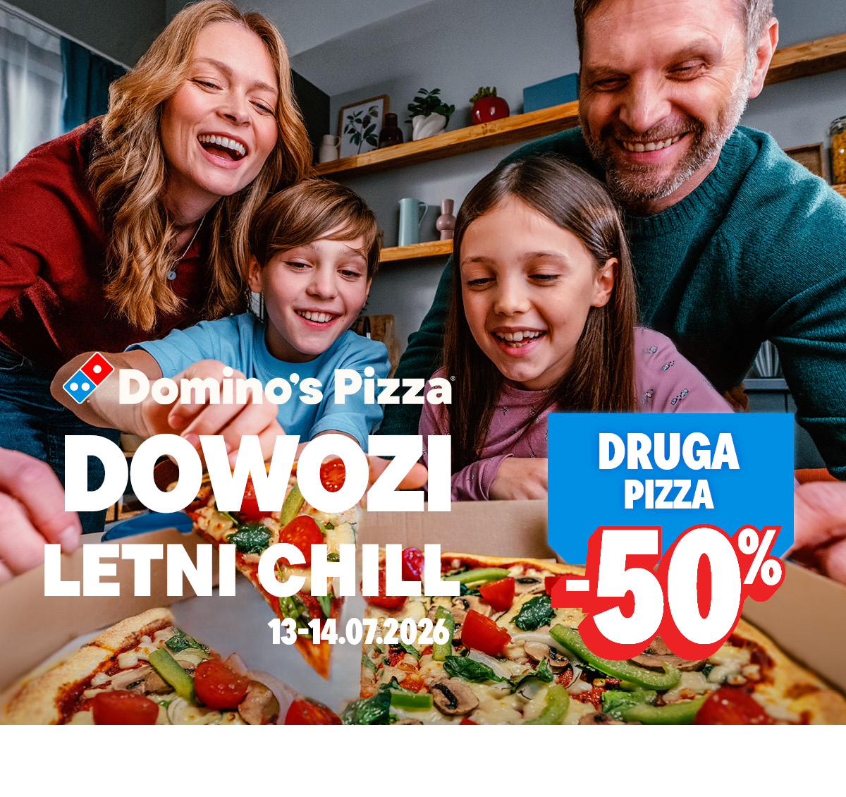 Druga tańsza pizza -50% - 13.07-14.07