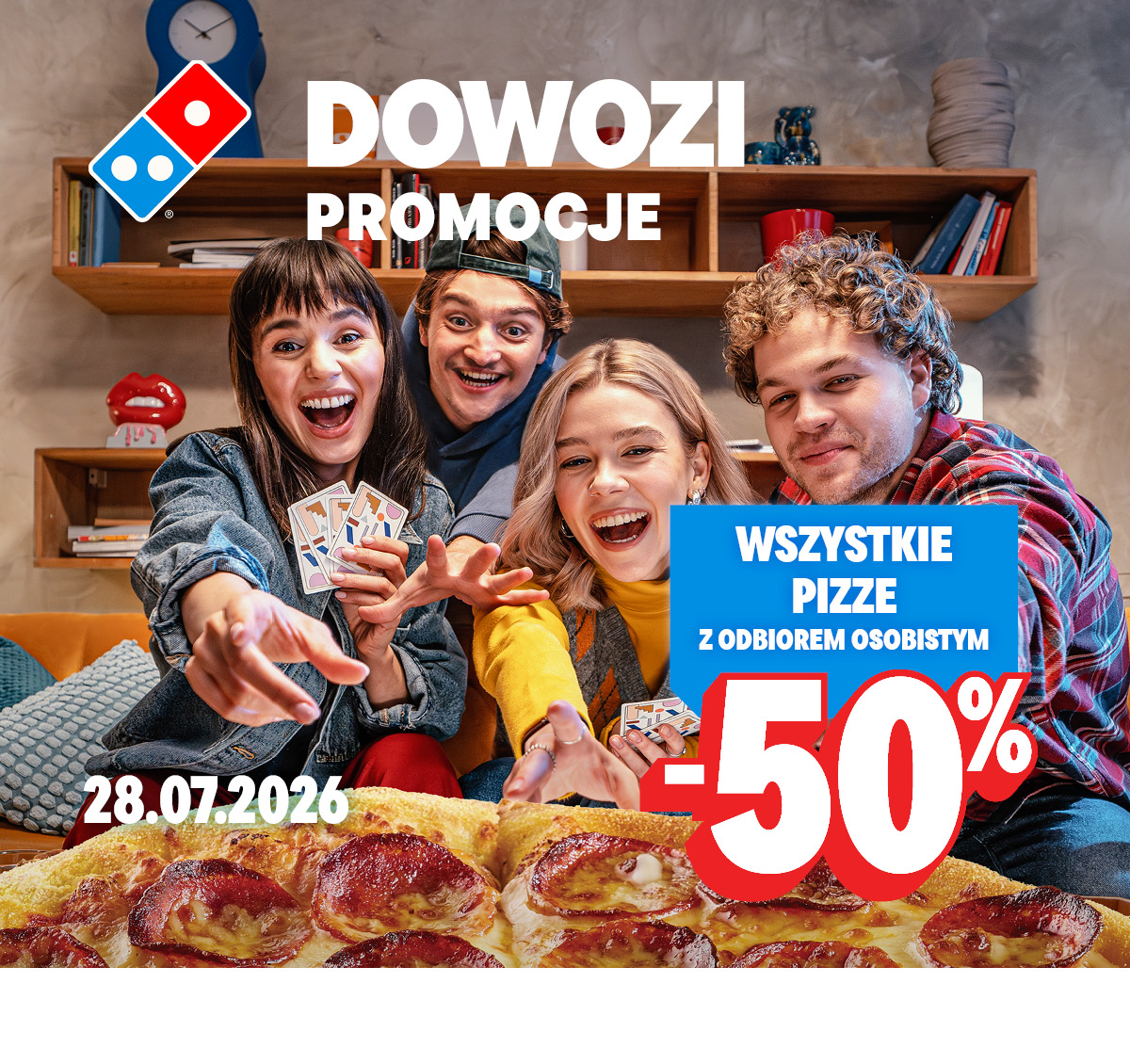 Wszystkie pizze -50% z odbiorem osobistym - 28.07