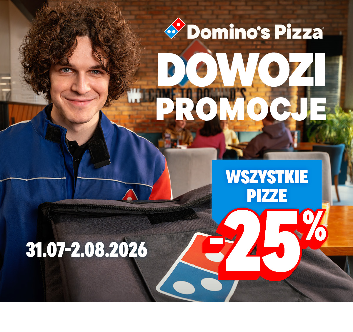Wszystkie pizze -25% - 31.07-02.08