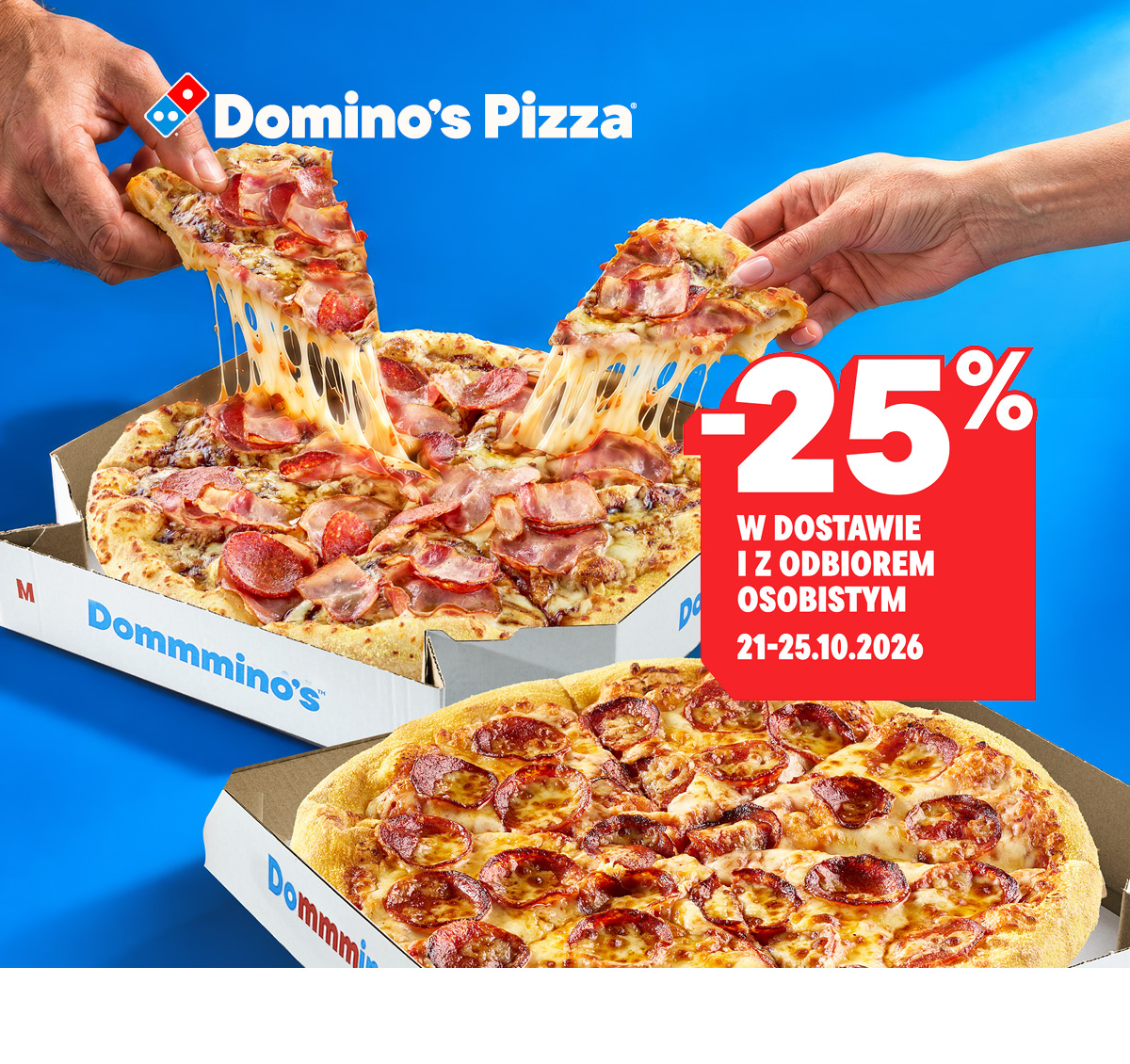 Wszystkie pizze -25% - 21-25.10