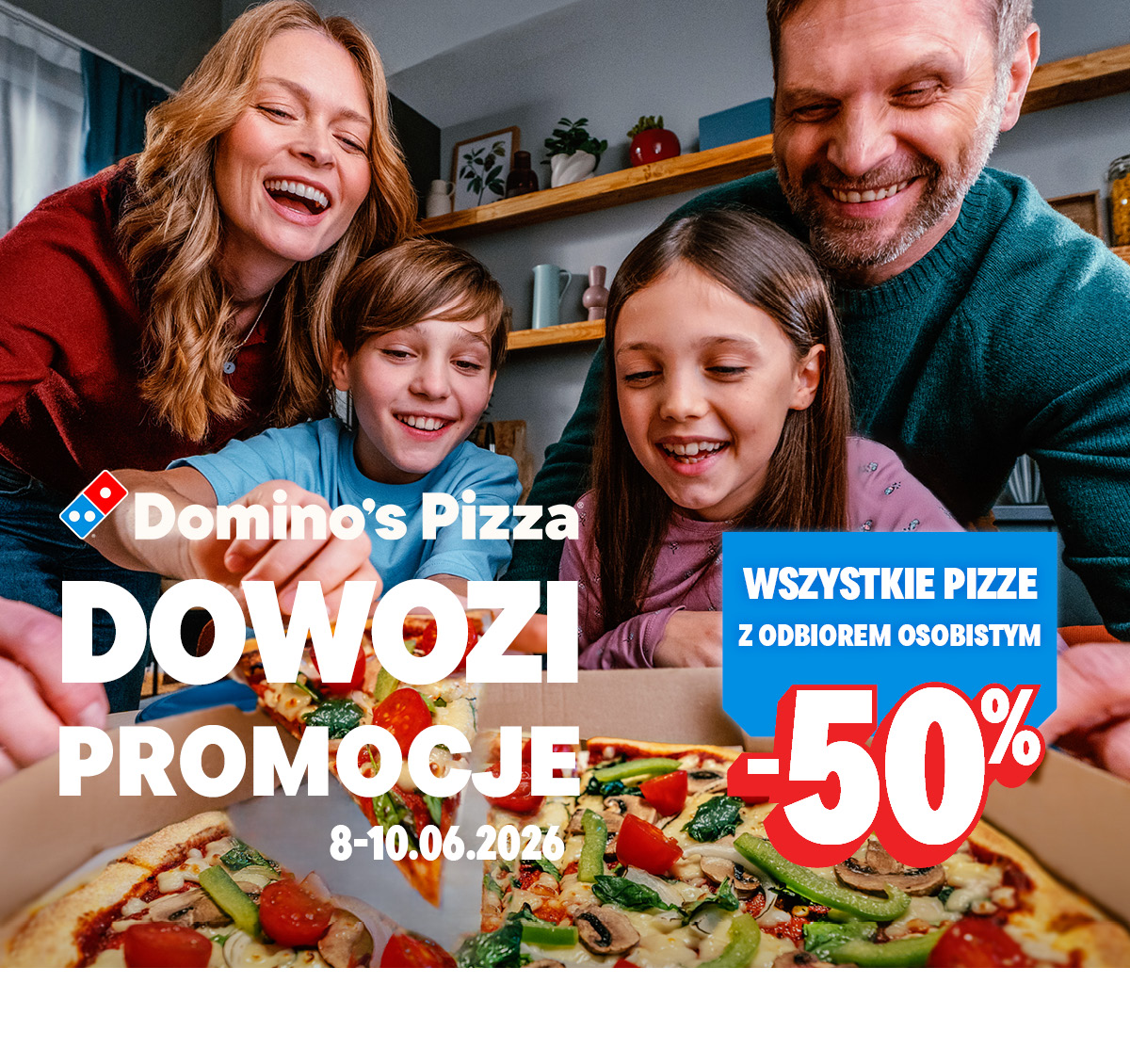 Wszystkie pizze carry out -50% - 08-10.06