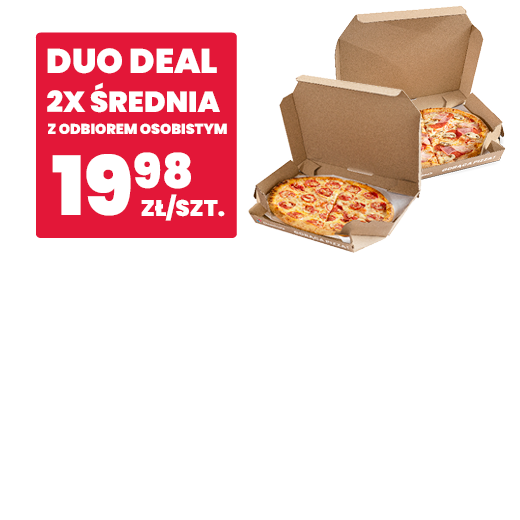 Duo Deal - 2x średnia pizza 19,98 zł/szt