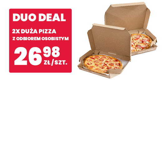 Duo Deal - 2x duża pizza 26,98 zł/szt