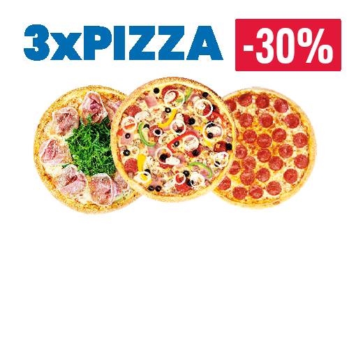 3 pizze - 30%