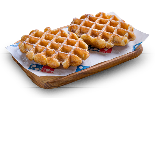 Gofry belgijskie z cukrem pudrem
