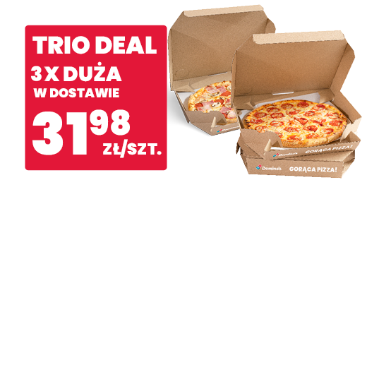 Trio Deal - 3x duża pizza 31,98 zł/szt