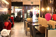 Sala w pizzerii Domino's w Gdańsku przy ul Kołobrzeskiej 41 c