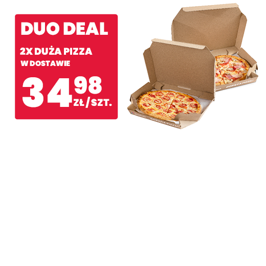 Duo Deal - 2x duża pizza 34,98 zł/szt