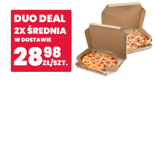 Duo Deal - 2x średnia pizza 28,98 zł/szt