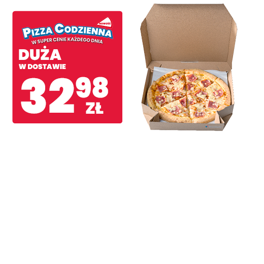 Duża Pizza Codzienna za 32,98 zł