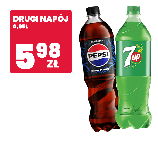 Drugi napój 0,85l za 5,98 zł