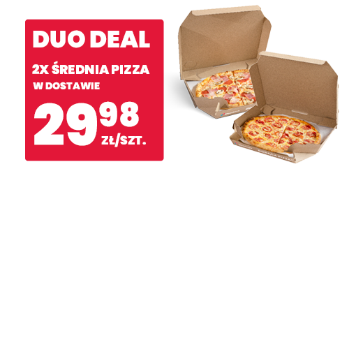Duo Deal - 2x średnia pizza 29,98 zł/szt