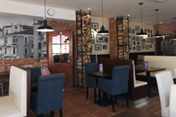 Sala w pizzerii Dominium by Domino's w Warszawie przy ul Reymonta 12