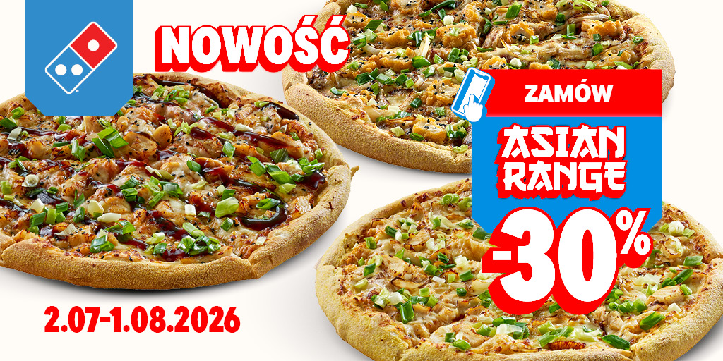 Promocja -30% na pizze z Asian Range
