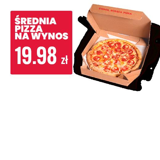 Średnia pizza na wynos za 19,98 zł