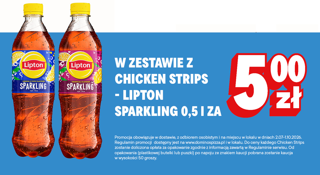 Promocja Lipton Sparkling za 5 zł z Asian Range Chicken Strips