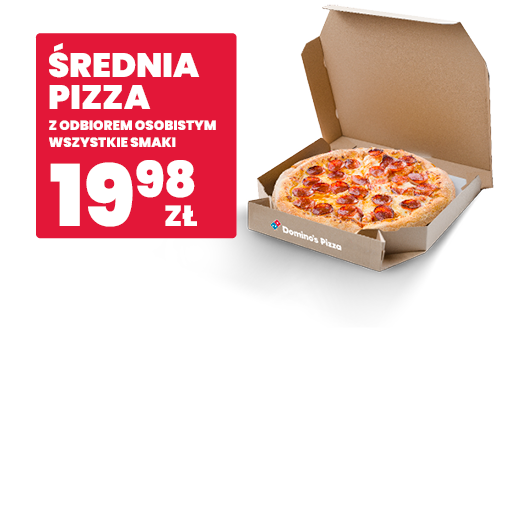 dowolna Średnia pizza za 19,98 zł